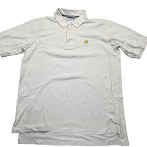Masters Tournament Augusta National Polo Shirt XL Cream‎ Embroidered Golf Logo